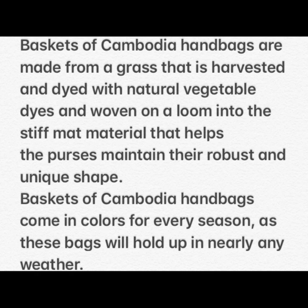 Baskets of Cambodia Woven Wristlet Make Up Bag Mini Coin Purse Black Cream OS